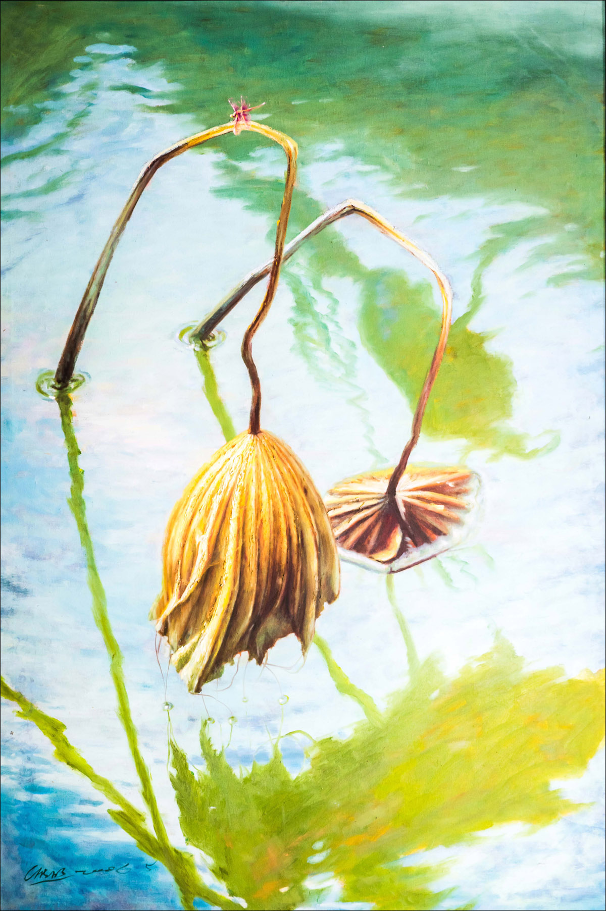 残荷-卢浮宫画家熊明作品赏析